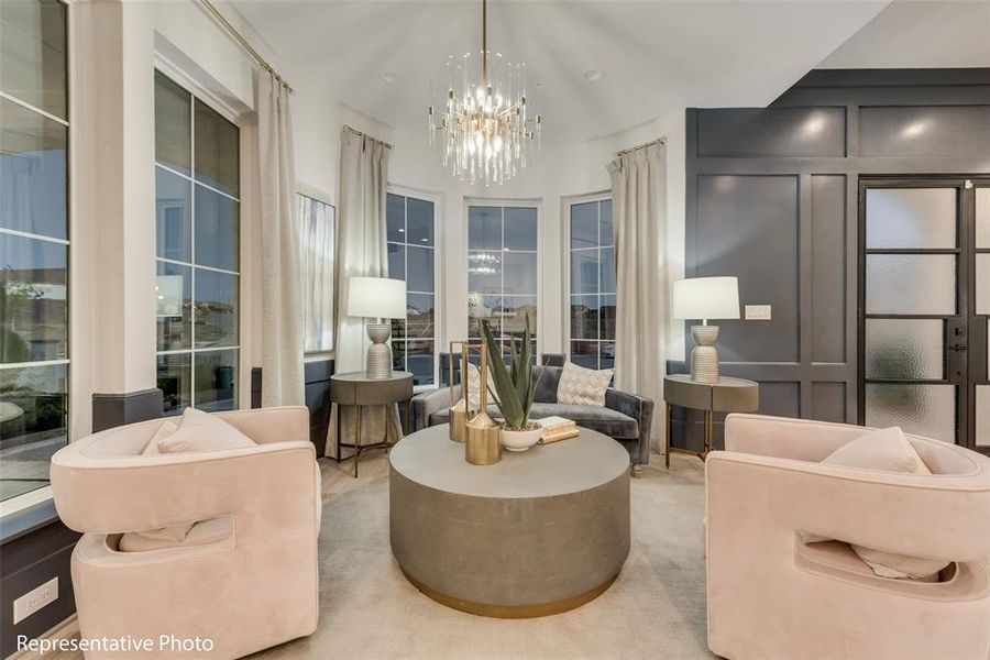 Furnished interior view inside a new home in Park Place, Prosper (Image 5).