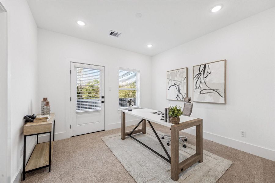 Furnished interior view inside a new home in Paul Quinn Heights, Houston (Image 34).