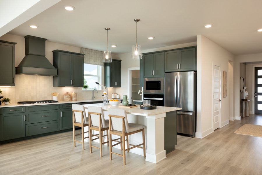 Furnished interior view inside a new home in Flat Creek, Castroville (Image 4).