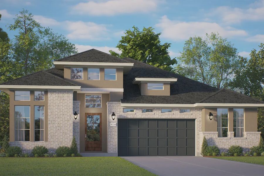 Representative exterior photo of a completed home built from the Sweetwater by Chesmar Homes in Attwater 65's, Waller, TX (Image 14).