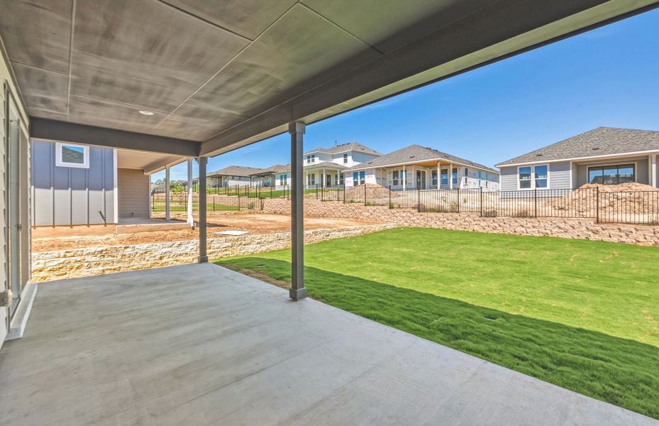 Exterior details and patio area of a home in Sun City Texas, Georgetown (Image 23).
