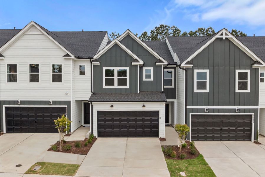 Front exterior of a new home in Everton, Durham, NC, highlighting curb appeal (Image 23).