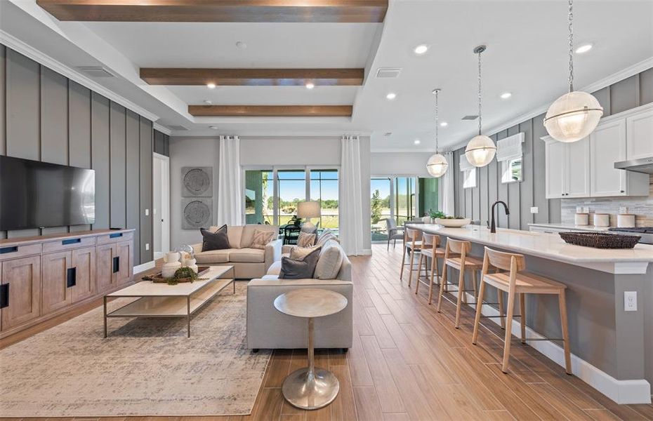 Furnished interior view inside a new home in BeachWalk by Manasota Key, Englewood (Image 10).