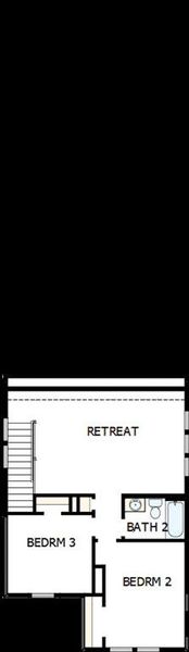 2D floor plan layout of this home in Walsh Cottage, Fort Worth, TX (Image 3).