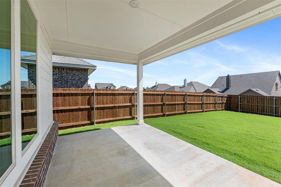 Exterior details and patio area of a home in Liberty Pointe, Gainesville (Image 23). Exterior details and patio area of a home in Liberty Pointe, Gainesville (Image 23).