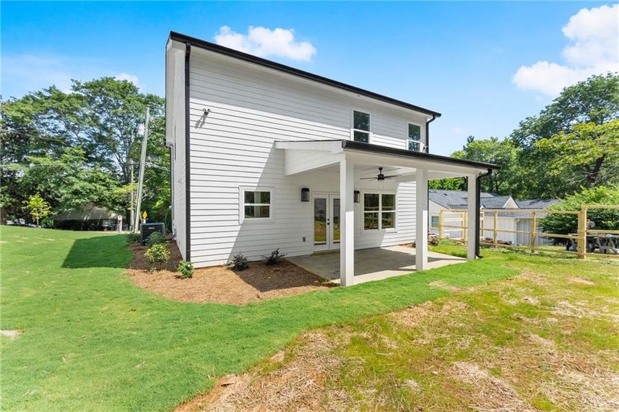 Exterior details and patio area of a home in , Clarkesville (Image 22).