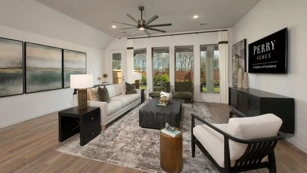 Furnished interior view inside a new home in Sienna, Missouri City (Image 3).
