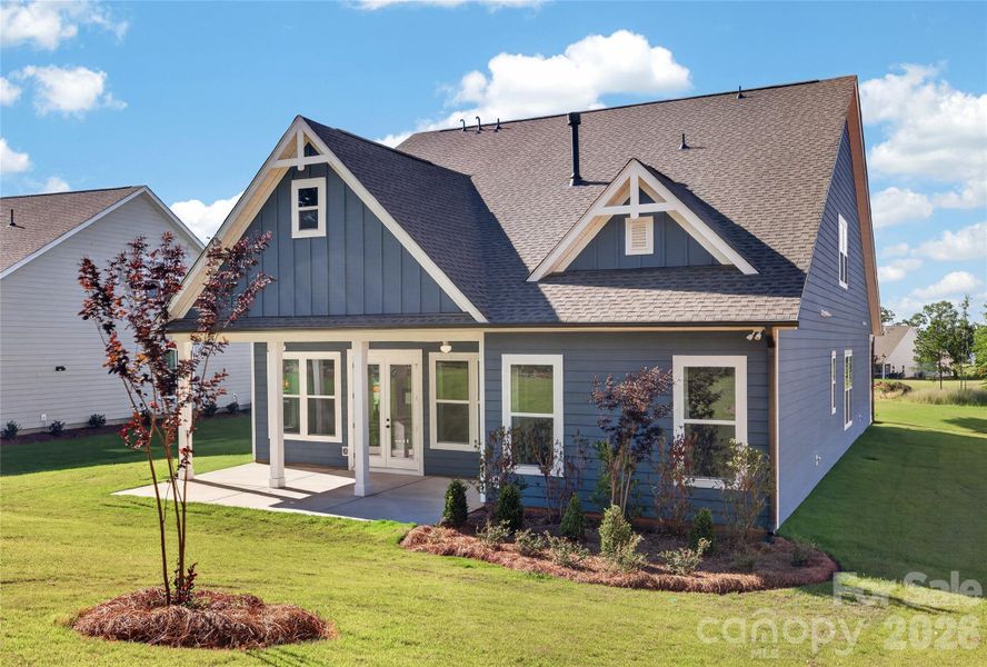Front exterior of a new home in Edgewater Lakeview On Your Lot, Lancaster, SC, highlighting curb appeal (Image 24).