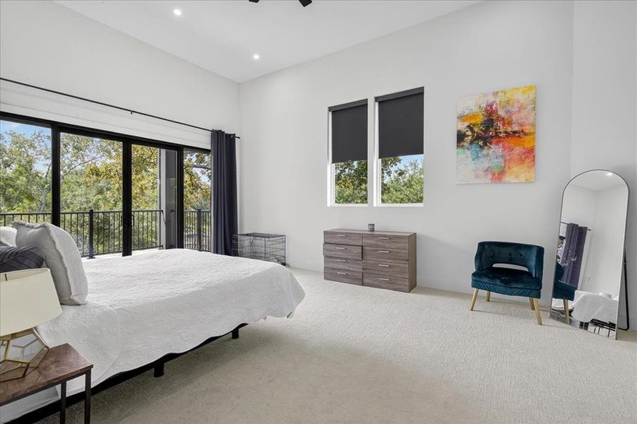 Spacious primary retreat designed for comfort and privacy