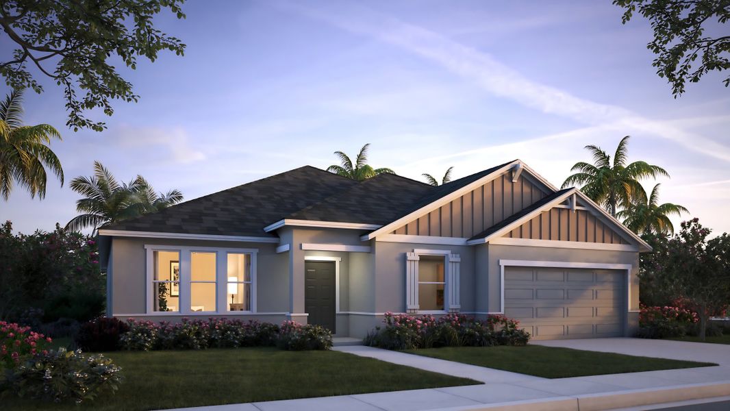 Representative exterior photo of a completed home built from the Harmony by Maronda Homes in Oakwood Estates, Green Cove Springs, FL (Image 11).
