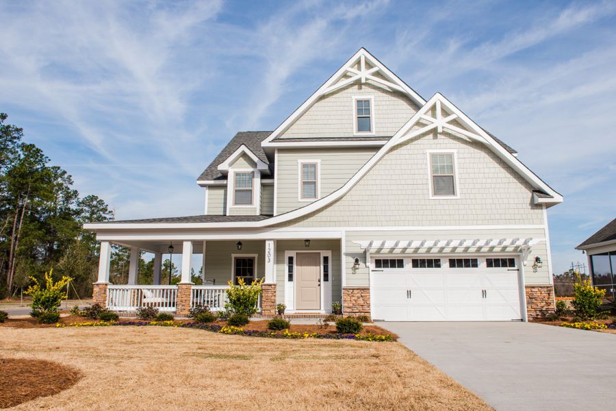 Representative exterior photo of a completed home built from the Harrison by Bill Clark Homes in Sidbury Landing, Wilmington, NC (Image 32).
