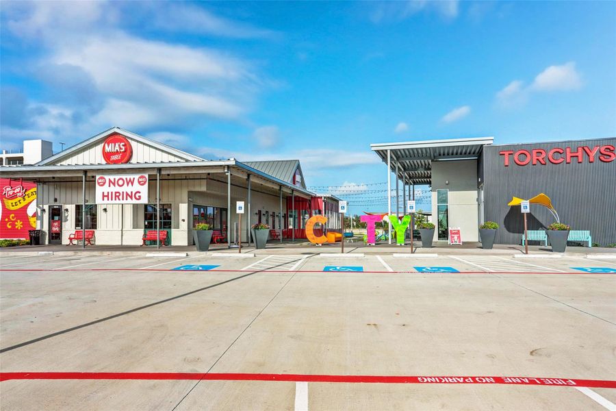 Mia's Table has burgers, tacos, sanwiches, country platters, deserts, shakes and more!The infamous Torchy's Tacos offers a variety of different tacos sure to please everyone. Mia's Table has burgers, tacos, sanwiches, country platters, deserts, shakes and more!The infamous Torchy's Tacos offers a variety of different tacos sure to please everyone.