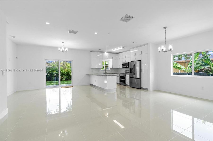 Furnished interior view inside a new home in , Miami (Image 6).