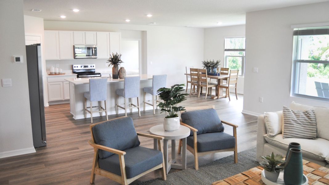 Furnished interior view inside a new home in Oakfield Lakes, Parrish (Image 6). Furnished interior view inside a new home in Oakfield Lakes, Parrish (Image 6).