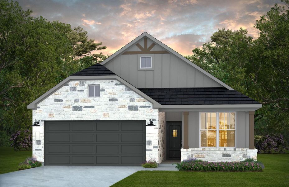 Representative exterior photo of a completed home built from the Haskell by Centex in Stokesbury, Waller, TX (Image 5).