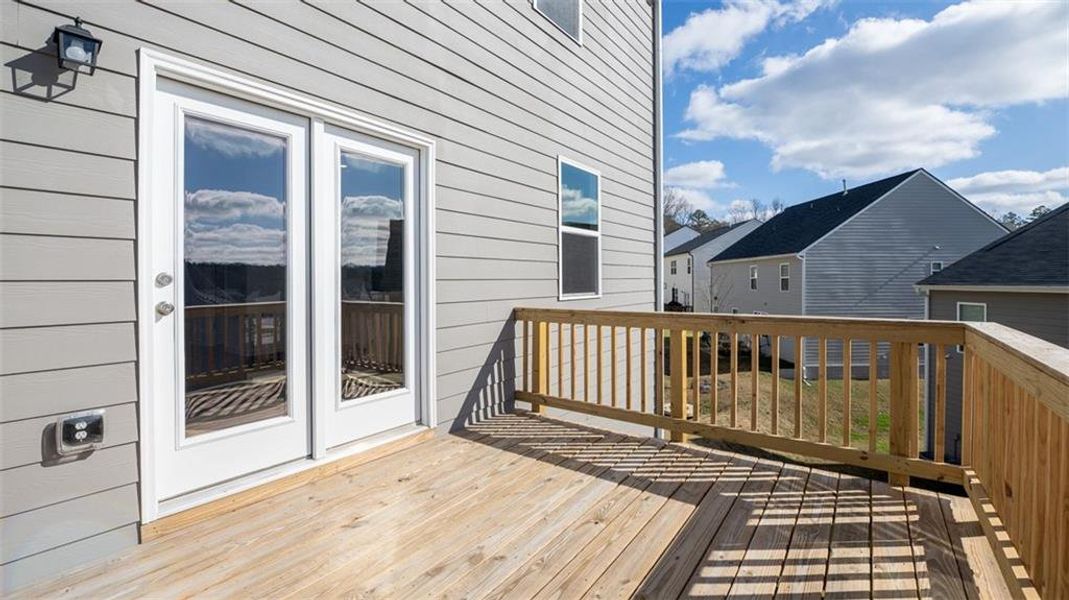 Exterior details and patio area of a home in Brooks Village, Dacula (Image 4).