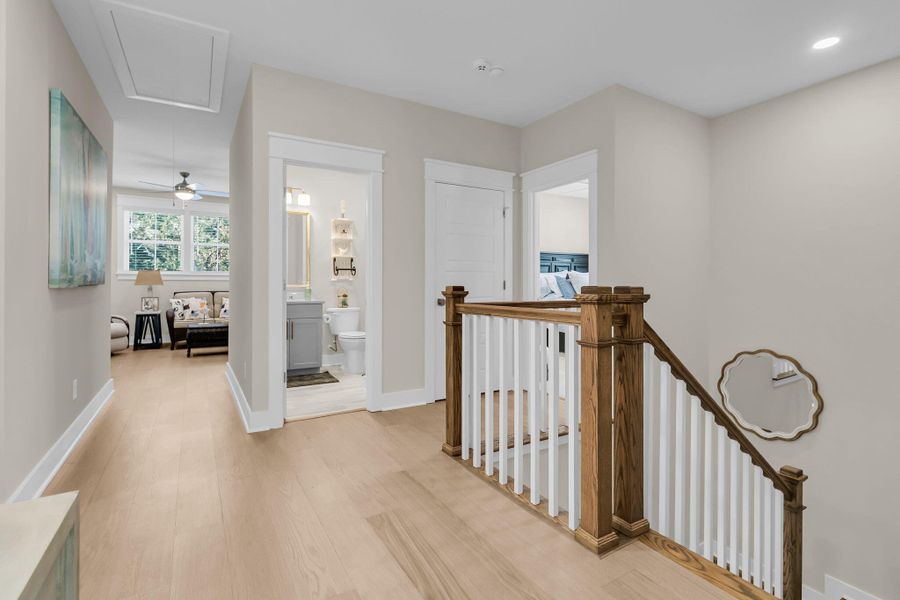 Furnished interior view inside a new home in Overlook at Copahee Sound, Awendaw (Image 17). Furnished interior view inside a new home in Overlook at Copahee Sound, Awendaw (Image 17).