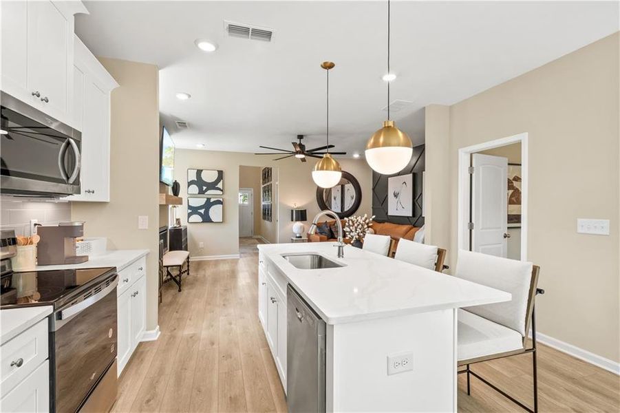 Furnished interior view inside a new home in Enclave at Evergreen, Fairburn (Image 40).