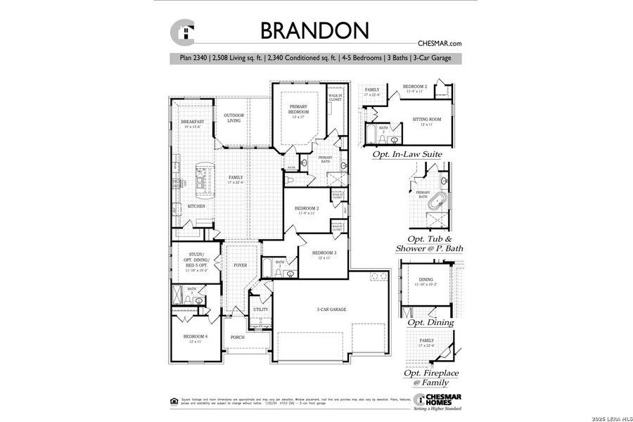 2D floor plan layout of this home in The Reserve at Potranco Oaks, Castroville, TX (Image 4).
