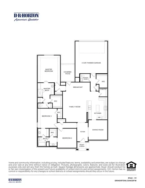 2D floor plan layout for the Pampa by D.R. Horton in Boardwalk, Lancaster, TX (Image 3). 2D floor plan layout for the Pampa by D.R. Horton in Boardwalk, Lancaster, TX (Image 3).