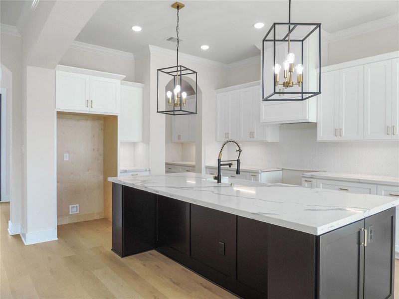 Other interior pictures of a kitchen island built by Texas best home builders