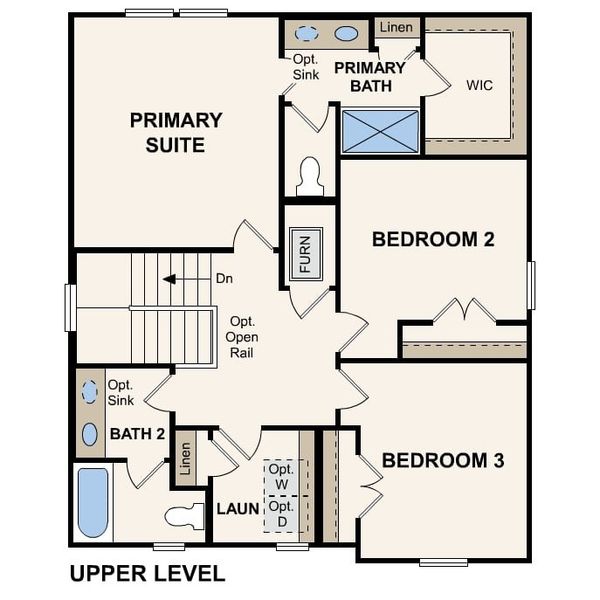 2D floor plan layout for the Leyland by Century Communities in Maple Heights, Porter, TX (Image 4).
