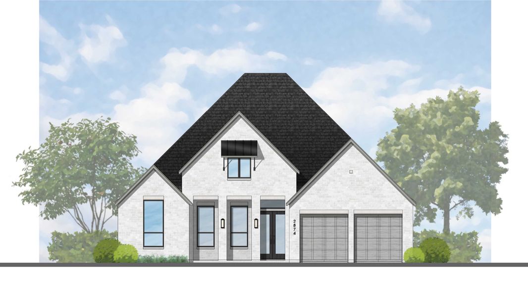 Representative rendering of the exterior for the 214 Plan by Highland Homes (Image 3). Representative rendering of the exterior for the 214 Plan by Highland Homes (Image 3).
