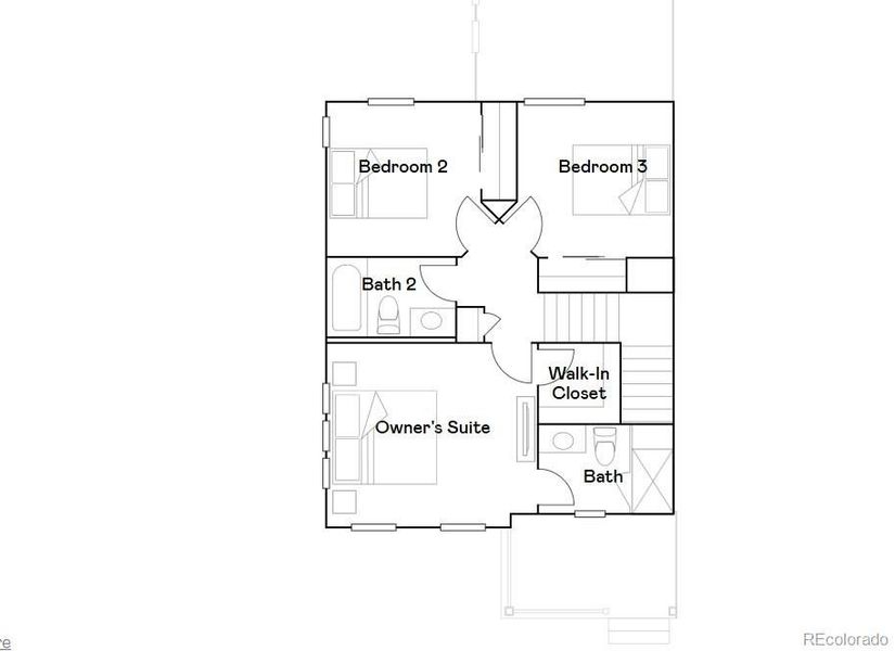 2D floor plan layout of this home in Timber Lark, Fort Collins, CO (Image 3).