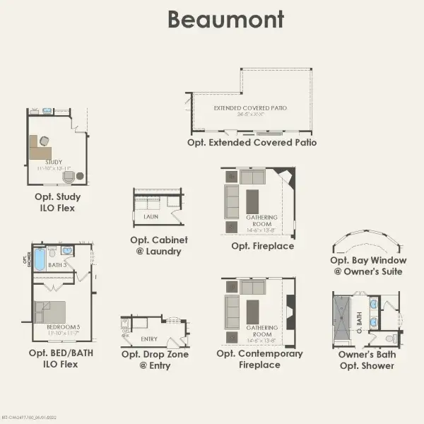 2D floor plan layout for the Beaumont by Pulte Homes in Saddleback at Santa Rita Ranch, Liberty Hill, TX (Image 17). 2D floor plan layout for the Beaumont by Pulte Homes in Saddleback at Santa Rita Ranch, Liberty Hill, TX (Image 17).