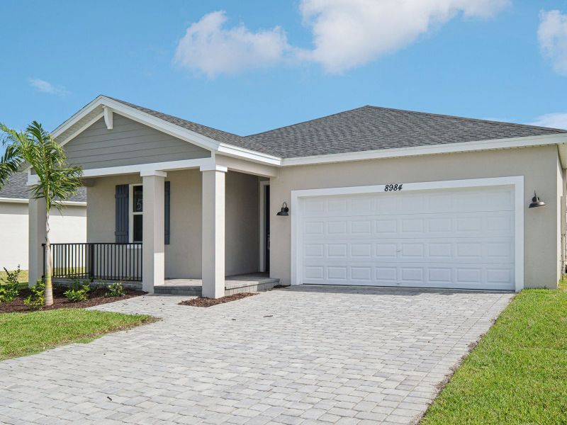 Exterior of the Bergamo floorplan at 8984 Dahlia Circle