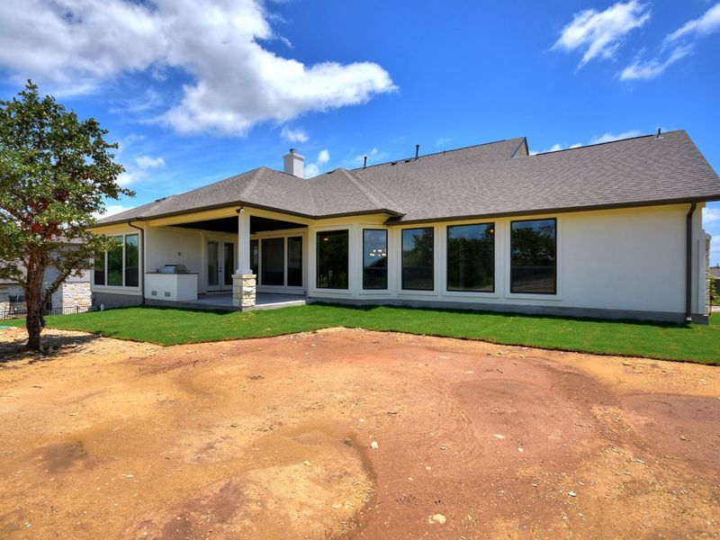 Representative exterior details of a home built from the San Simeon I by Giddens Homes in Clearwater Ranch, Liberty Hill (Image 97).