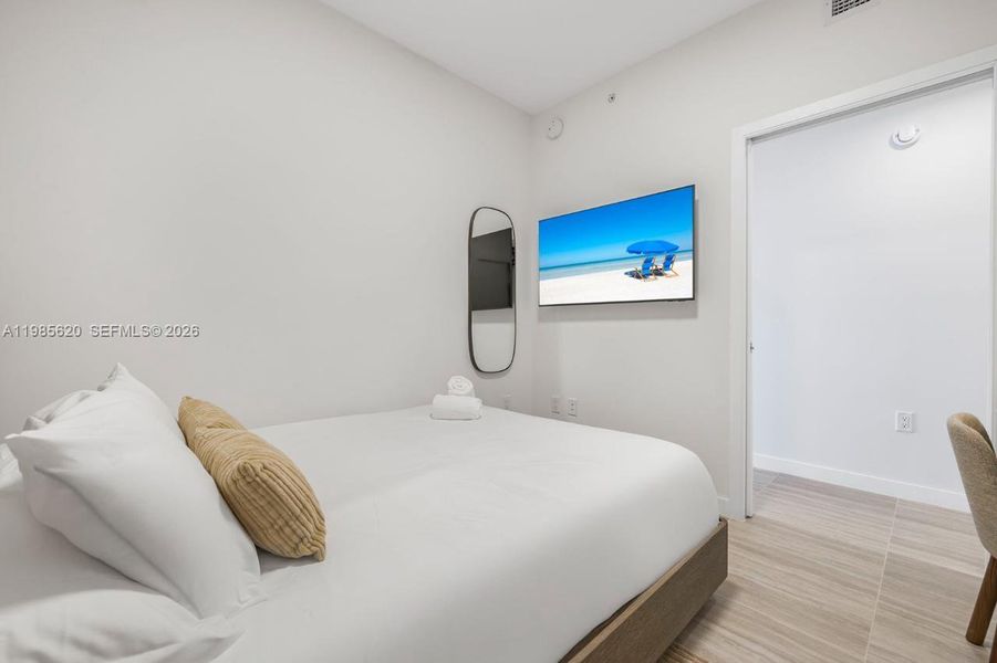 Furnished interior view inside a new home in , Miami Beach (Image 15). Furnished interior view inside a new home in , Miami Beach (Image 15).