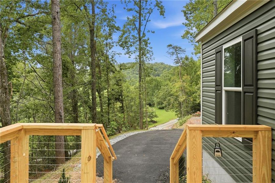 Exterior details and patio area of a home in , Sautee Nacoochee (Image 21). Exterior details and patio area of a home in , Sautee Nacoochee (Image 21).