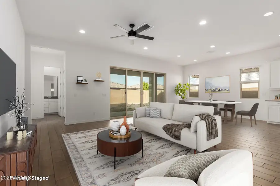 Virtually Staged Great Room and Dining A