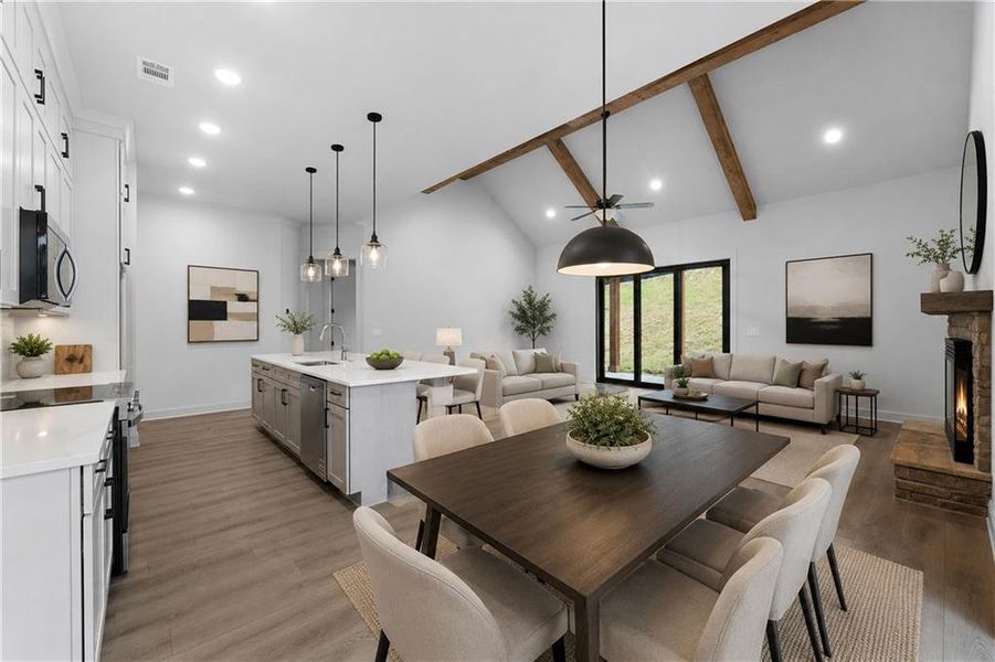 Furnished interior view inside a new home in , Waleska (Image 9).