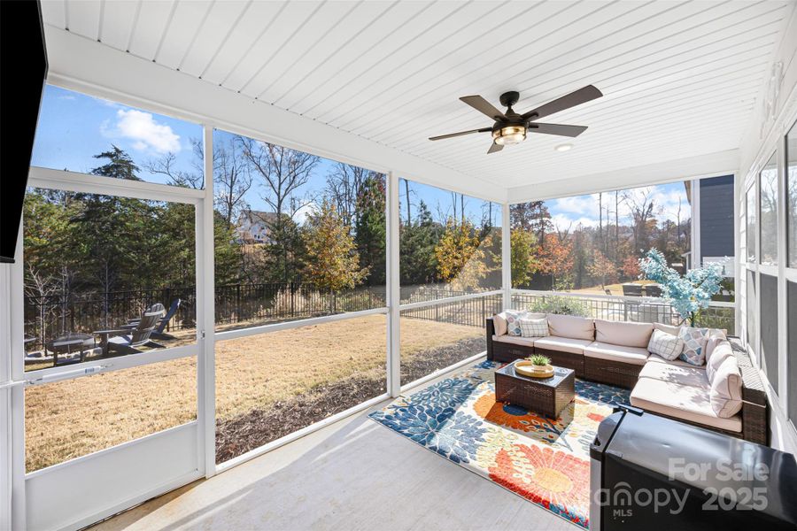 Covered screened in patio