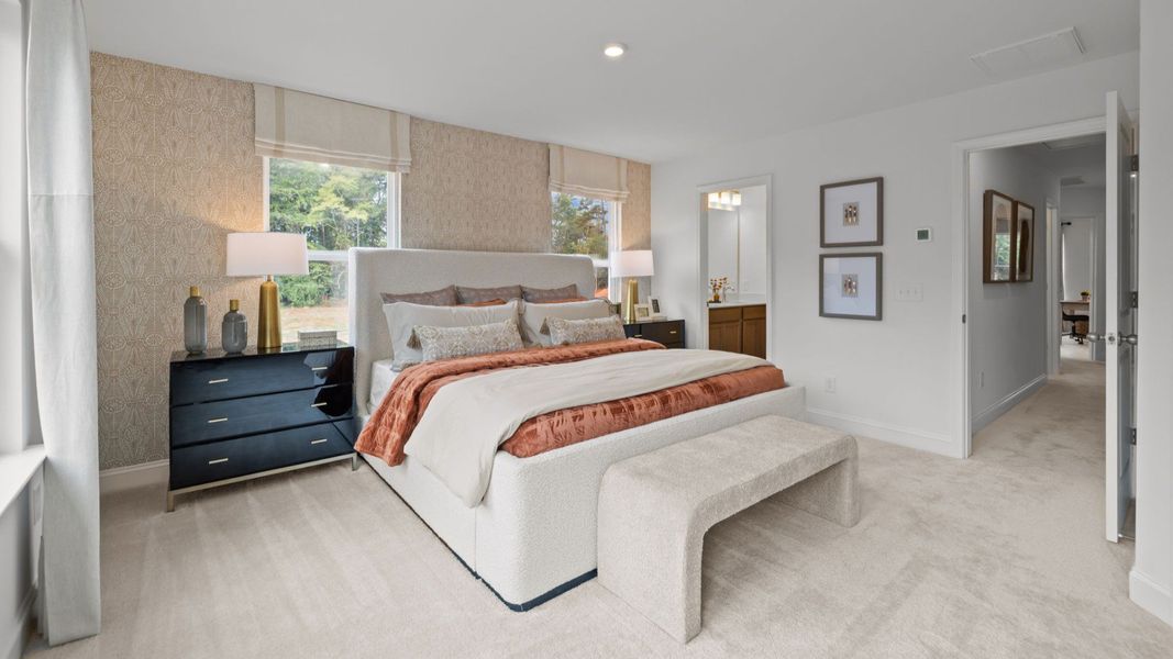 The Litchfield Plan by DBR Homes at Bell Glen in Charlotte, NC- Primary Bedroom