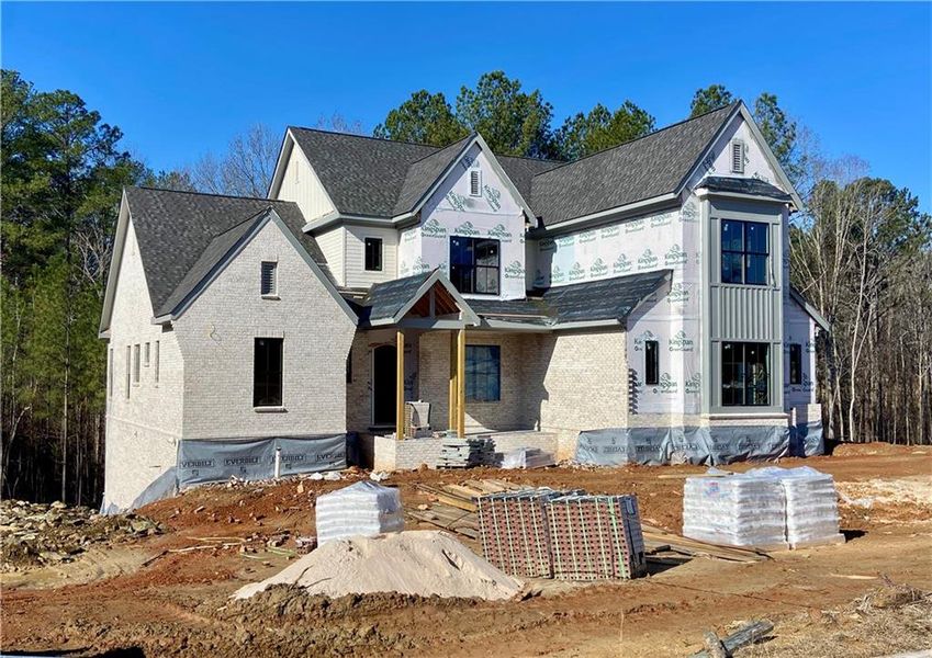 In-progress construction of a new home in , Acworth, GA (Image 8).