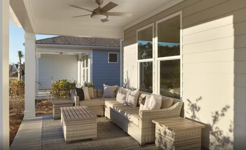 Exterior details and patio area of a home in , Charleston (Image 2). Exterior details and patio area of a home in , Charleston (Image 2).