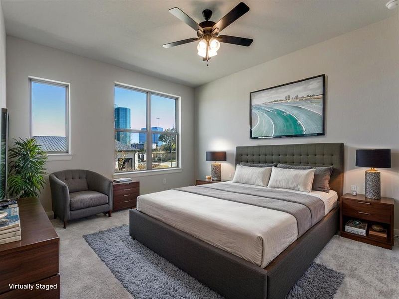 Furnished interior view inside a new home in Hillside at Las Colinas, Irving (Image 13). Furnished interior view inside a new home in Hillside at Las Colinas, Irving (Image 13).