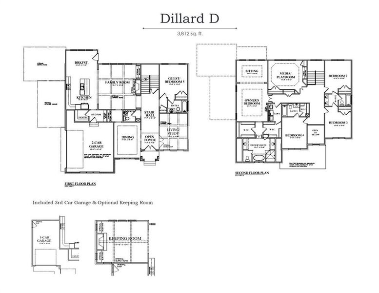 2D floor plan layout of this home in , Marietta, GA (Image 3).