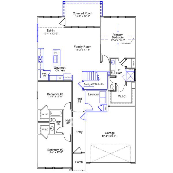 2D floor plan layout of this home in Ovation at Sweetbrier, Durham, NC (Image 2). 2D floor plan layout of this home in Ovation at Sweetbrier, Durham, NC (Image 2).