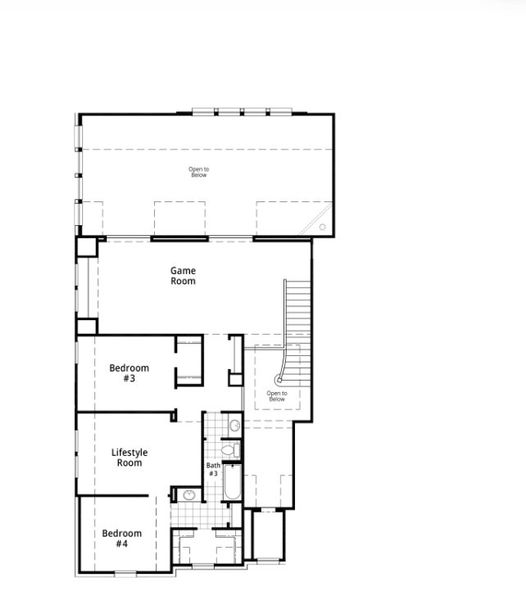 2D floor plan layout for the 224 by Highland Homes in Furst Ranch, Flower Mound, TX (Image 30).