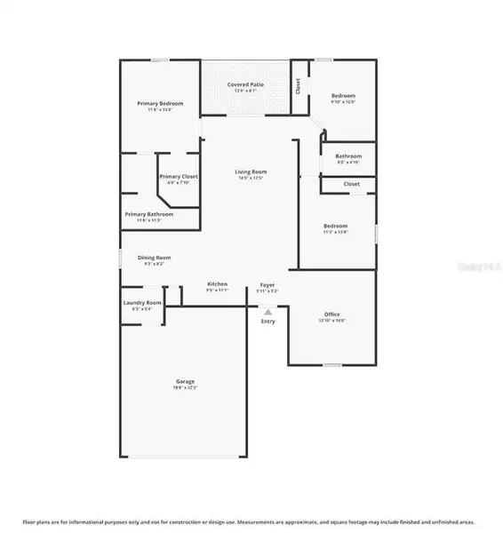 2D floor plan layout of this home in , Deltona, FL (Image 1). 2D floor plan layout of this home in , Deltona, FL (Image 1).