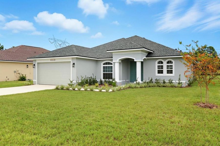 Front exterior of a new home in , Homosassa, FL, highlighting curb appeal (Image 22).