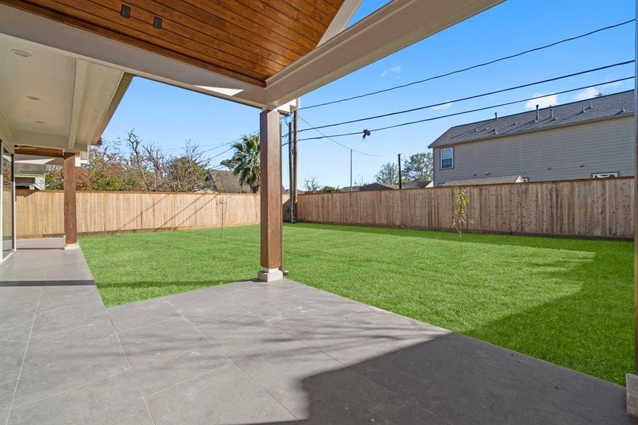 For a new construction home with this size of backyard very rarely in this area. Large enough for a pool. Just a great feature of this amazing home. Ready to move in. Please call me for a tour.