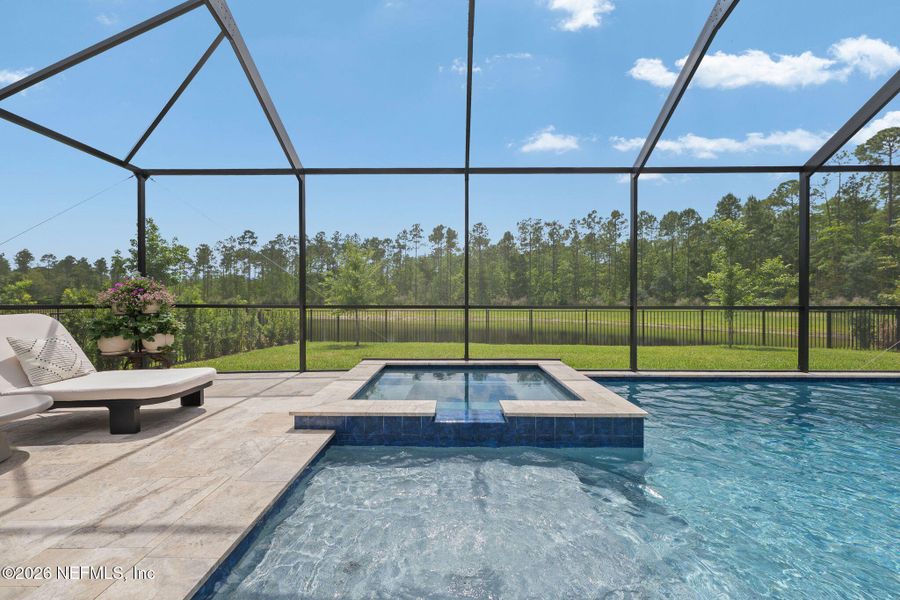 Exterior details and patio area of a home in Palm Crest at Seabrook, Ponte Vedra (Image 24). Exterior details and patio area of a home in Palm Crest at Seabrook, Ponte Vedra (Image 24).