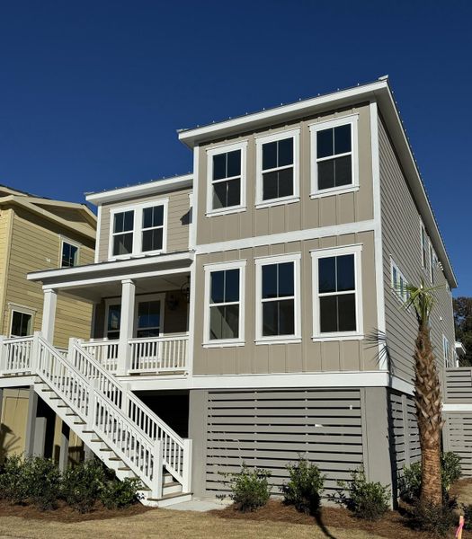 Front exterior of a new home in Central Park, James Island, SC, highlighting curb appeal (Image 2).