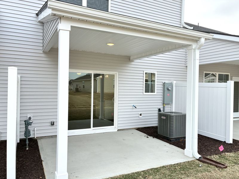 Exterior details and patio area of a home in Reidville Town Center, Reidville (Image 3).