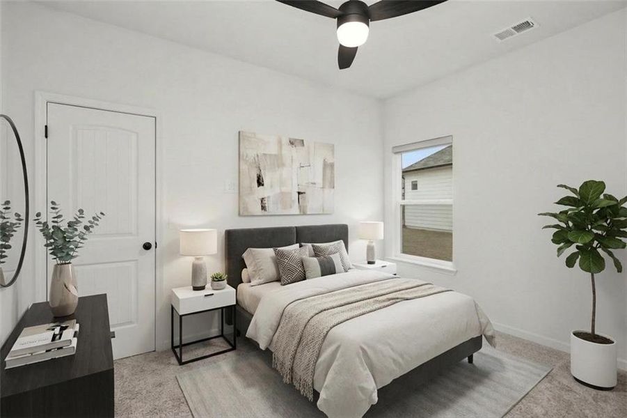 Furnished interior view inside a new home in , Cartersville (Image 10).